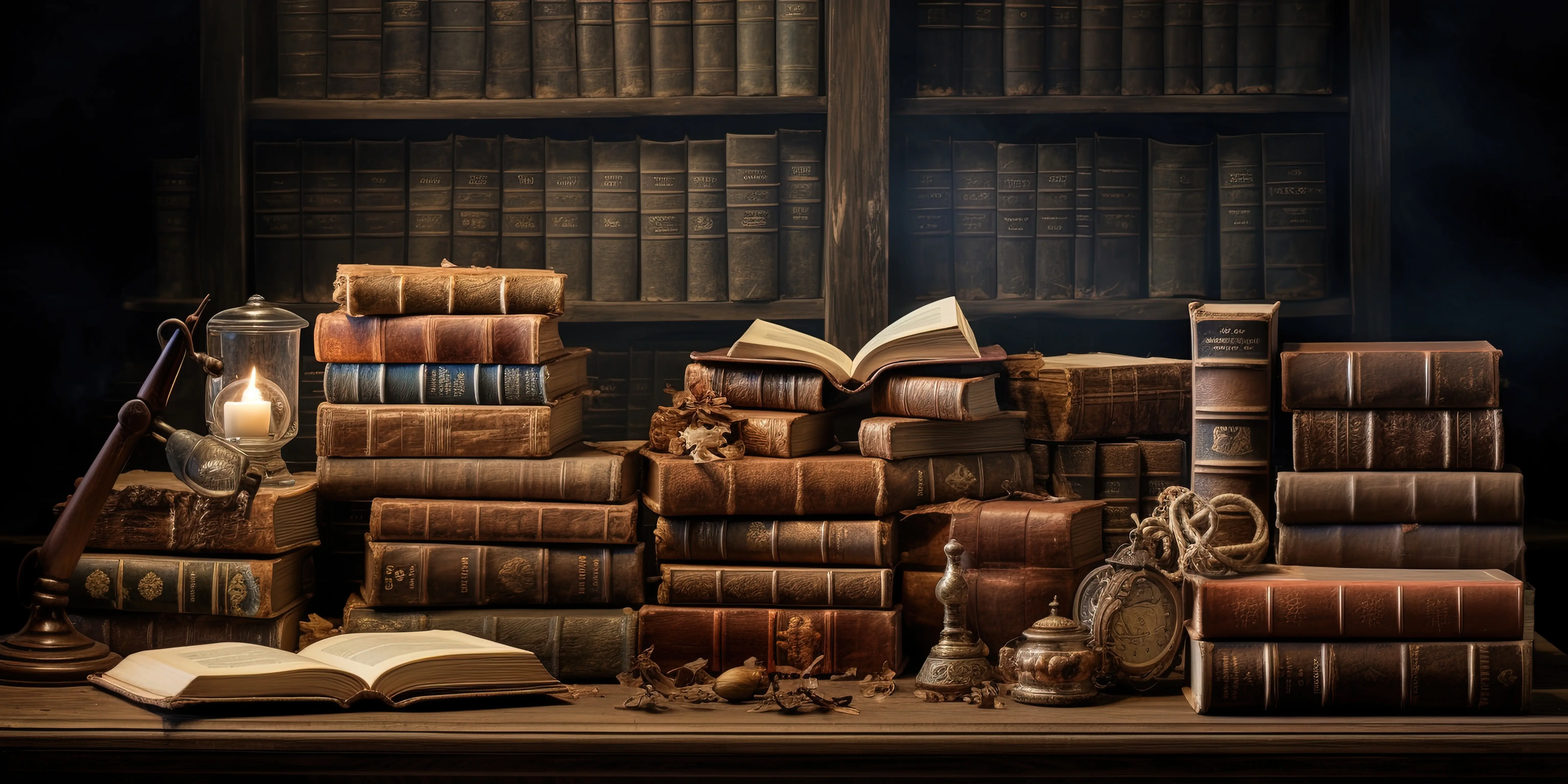 Das Wissen alter Bücher hält dem Test der Zeit stand, Breitformat.